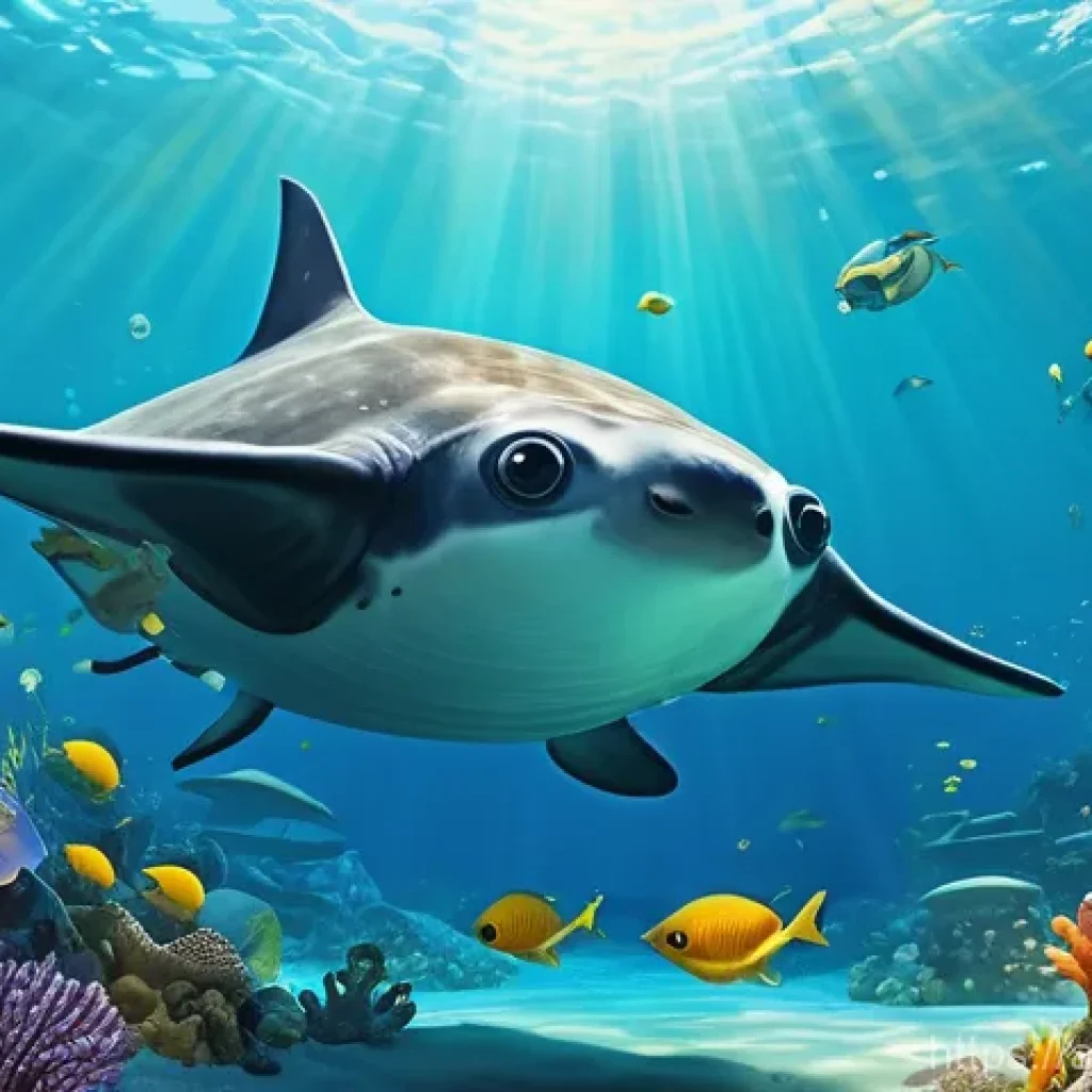 옥토넛 글로벌 인기 요인 - **Prompt:** A vibrant, highly detailed underwater scene featuring Captain Barnacles, Kwazii, and Pes...