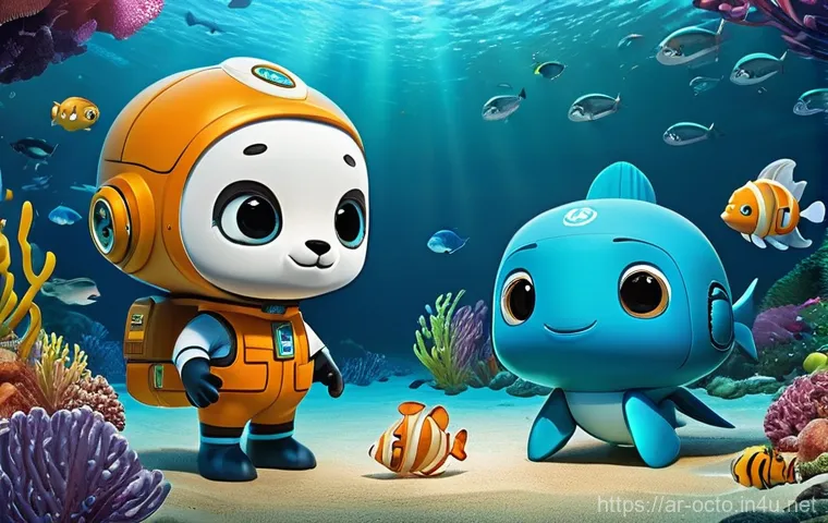 옥토넛 애니메이션이 남긴 영향 - **Prompt:** An inspiring and dynamic underwater scene featuring Captain Barnacles and Kwazii from Th... 옥토넛 애니메이션이 남긴 영향 - **Prompt:** An inspiring and dynamic underwater scene featuring Captain Barnacles and Kwazii from Th...