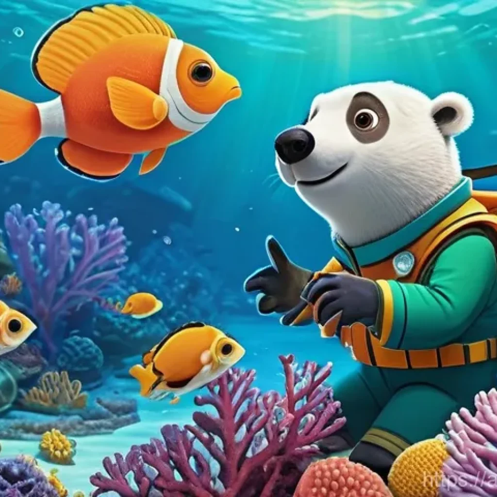 옥토넛 인기의 비밀 - **Prompt 1: Educational Exploration in a Vibrant Coral Reef**
"A brightly colored, high-resoluti...
