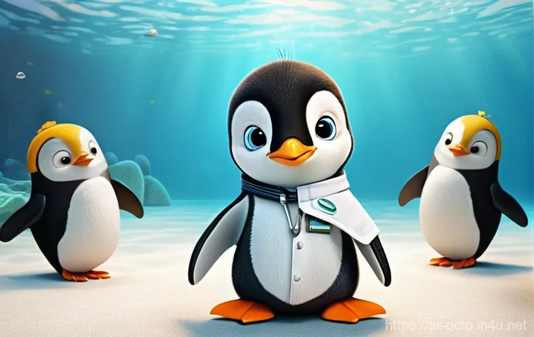 옥토넛 캐릭터 페이소의 힐링 메시지 - **Prompt 1: The Empathetic Healer**
"A gentle male penguin doctor, reminiscent of Peso from Octo...