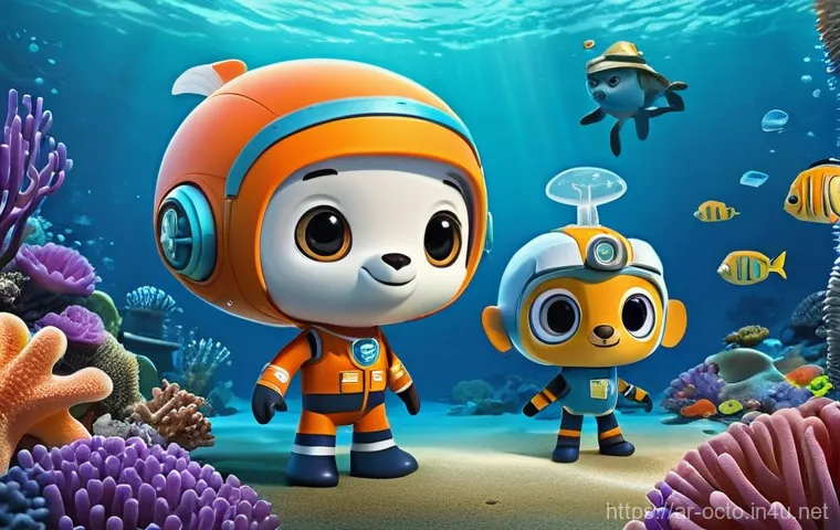 옥토넛 제작과정에서의 난관 - **A vibrant underwater exploration scene featuring the Octonauts team.**
    *   **Description:** Ca...